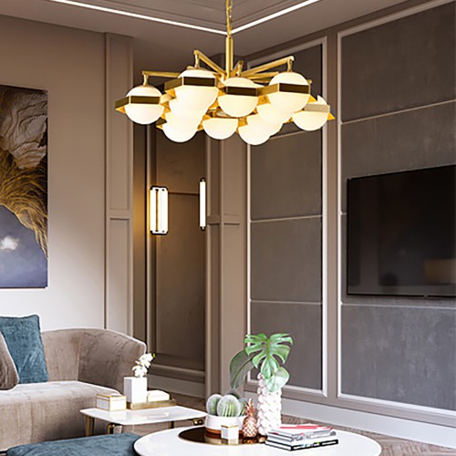 Anke Brass Globe Chandelier