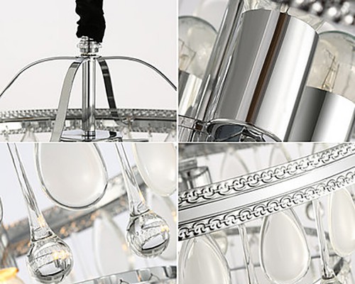 Chrome Pick Chandelier 3