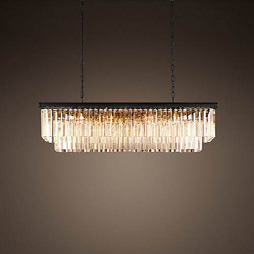RH 1920s Odeon Clear Glass Fringe Grey Iron