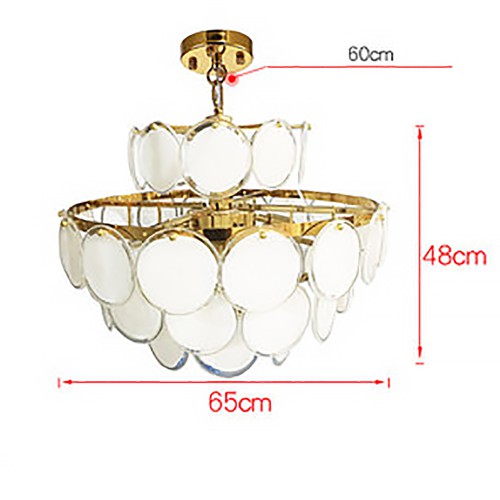 Fashion Gold Glass Chandelier