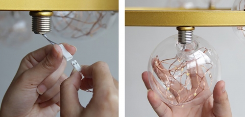 Folks Chandelier Gold