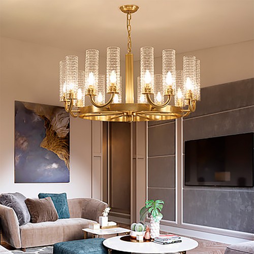 Gold Sea Glass Chandelier 2