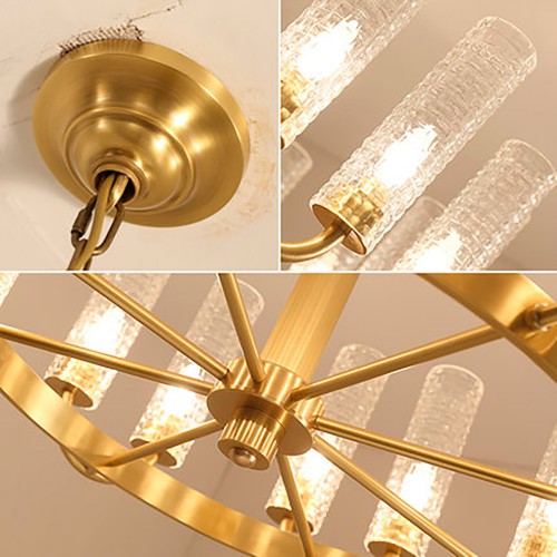 Gold Sea Glass Chandelier 2