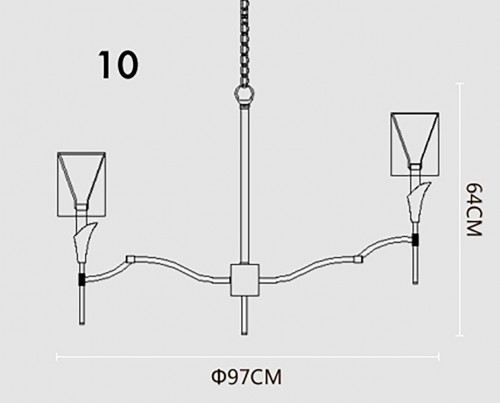 Luxury Modern Brass Chandelier