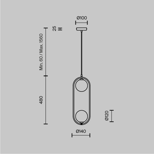Maytoni MOD013PL-02B