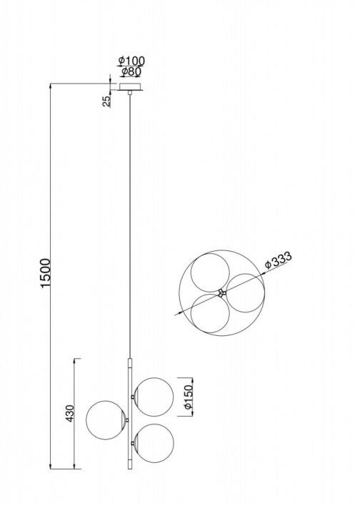 Maytoni MOD048PL-03G