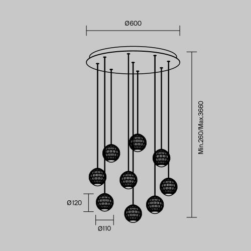 Maytoni MOD293PL-L56BS3K