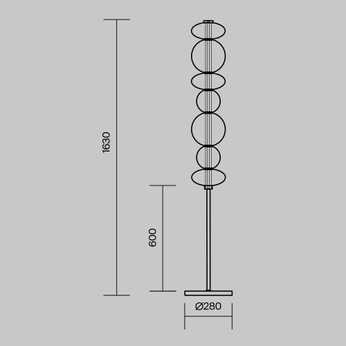 Maytoni MOD307FL-L40BS3K