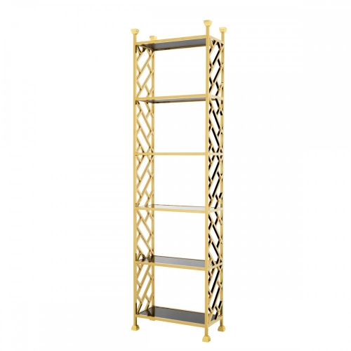 Стеллаж дизайнерский Cabinet Skyler Gold Finish 110068