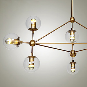 Modo Chandelier Brass Color