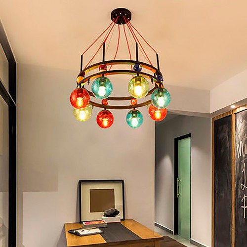 Multicolor Glass Billiard Lustre