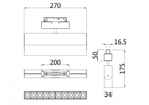 Трековый светильник Technical TR015-2-20W3K-W
