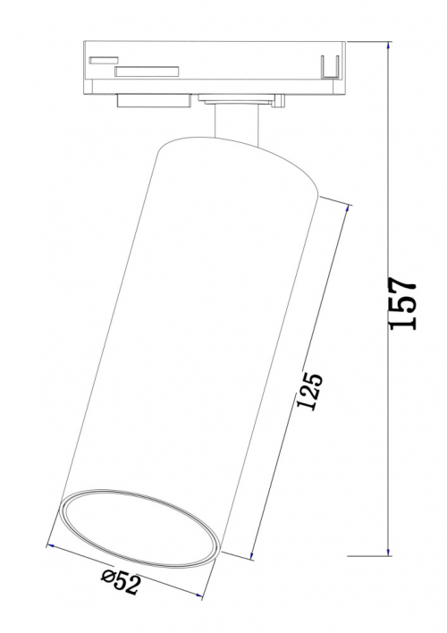 Трековый светильник Technical TR021-1-12B4K